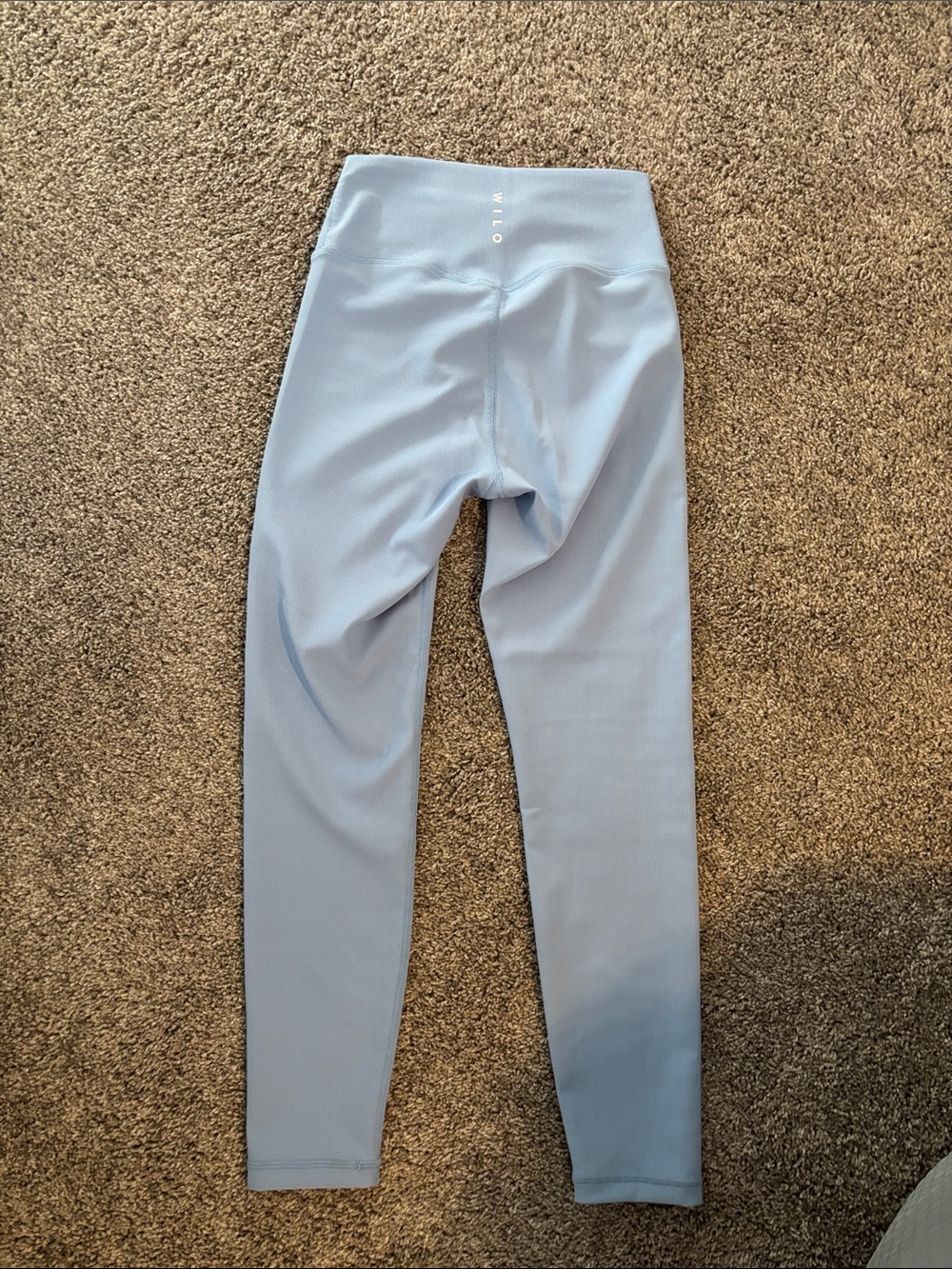 Wilo White Marble/Blue High-Waist Leggings 25”